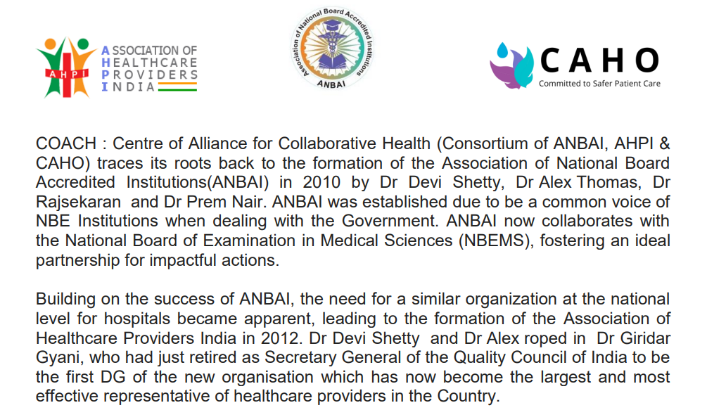 COACH - History of Association